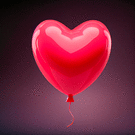 Coeur en ballon pour une déclaration d'amour